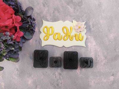 Alfabe patchwork stamp; LUNA Rakamlar 3,8 cm - 4