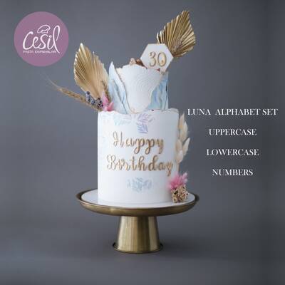 Alfabe patchwork stamp; LUNA Rakamlar 3,8 cm - 3