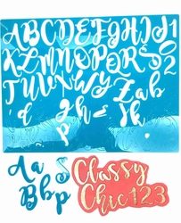 Calligraphy Stamp Alphabet CLASSY