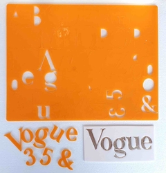 Calligraphy Stamp Alphabet VOGUE