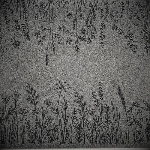Doku transfer matı Botanical Borders-3; 38x19 cm - 2