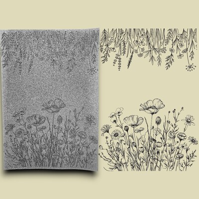 Doku transfer matı Botanical Borders-4; 33x22 cm