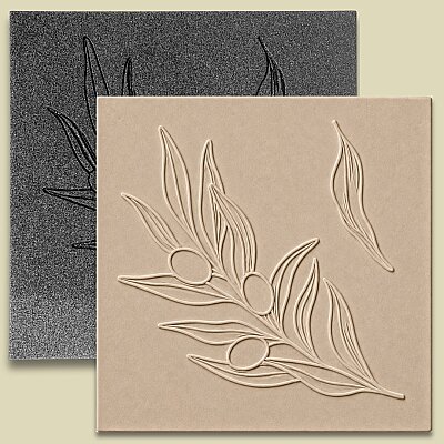 Doku transfer matı Olive Branch; 15x15 cm - 1