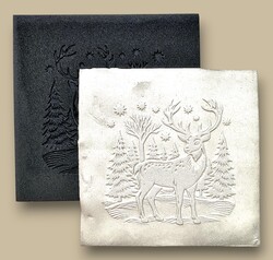 Doku transfer matı Reindeer in Forest; 15x15 cm - 1