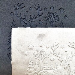 Doku transfer matı Reindeer in Forest; 15x15 cm - 3