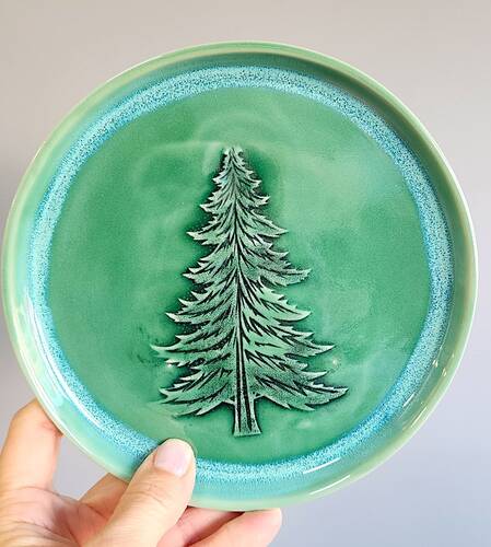 Doku transfer matı Single Pine Tree-2; 15*15 cm - 2