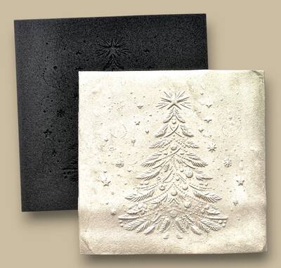 Doku transfer matı Sparkling Christmas Tree; 15x15 cm - 1