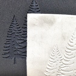 Doku transfer matı Triple Pine Tree; 15x15 cm - 2