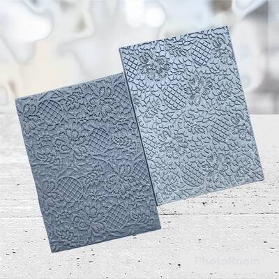 Dokulu kauçuk mat LACE; 10*7 cm - 1