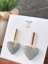 Texture Rubber Sheet  FUNKY HEARTS; 10*7 cm - 3