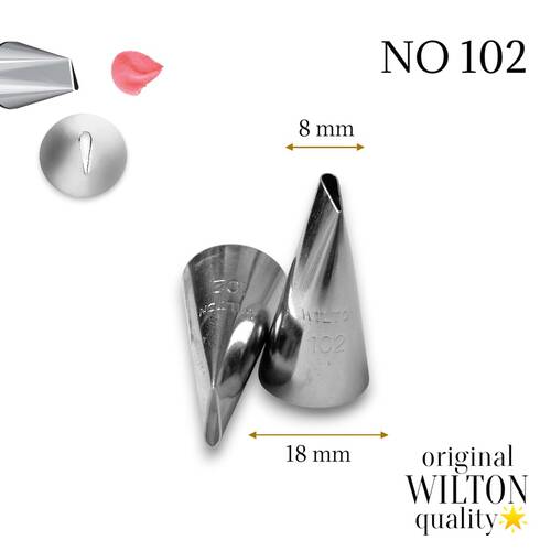 Krema sıkma duy ucu no:102 düz petal (8 mm ağız çapı) - 1