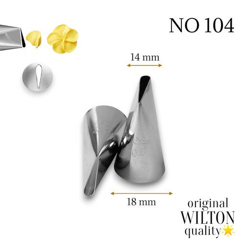 Krema sıkma duy ucu no:104 düz petal (14 mm ağız çapı) - 1