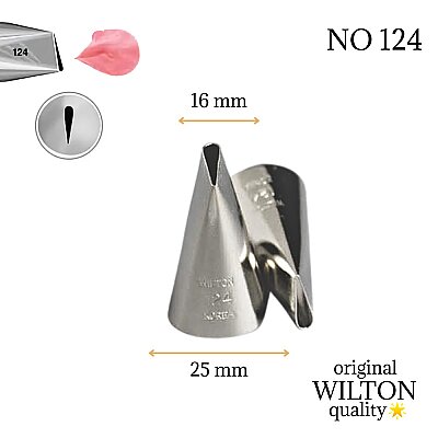 Krema sıkma duy ucu no: 124 düz petal (16 mm ağız çapı) Wilton