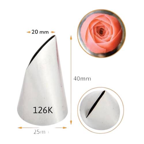 Krema sıkma duy ucu no:126K Kore petal (20 mm ağız çapı) - 1
