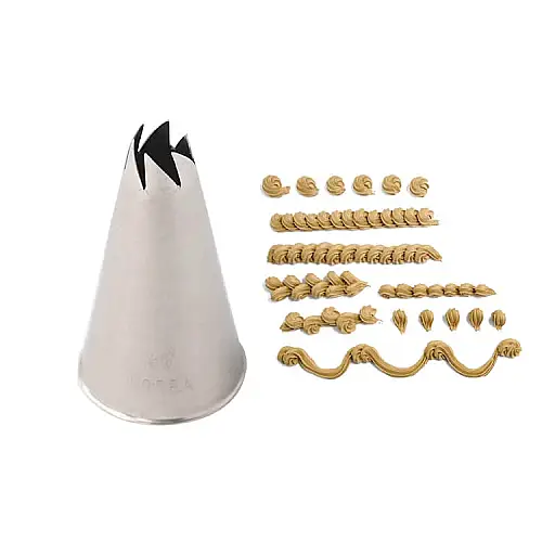 Krema sıkma duy ucu no:96 açık yıldız (6 mm ağız çapı) - 4