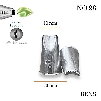 Krema sıkma duy ucu no:98 Speciality Shell (10 mm ağız çapı)