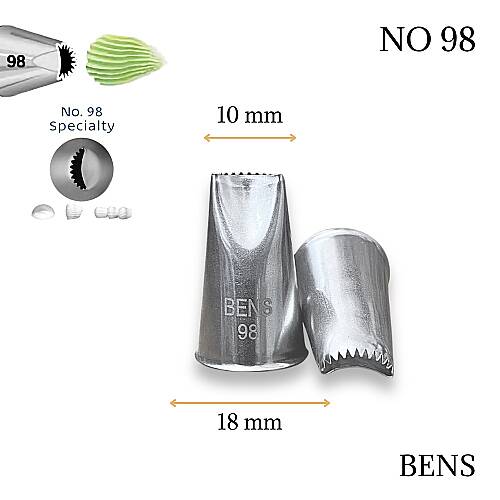 Krema sıkma duy ucu no:98 Speciality Shell (10 mm ağız çapı) - 1