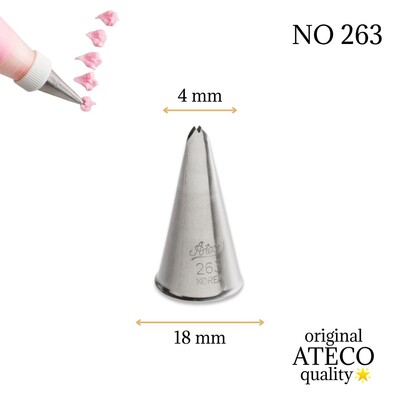 Piping tip nozzle no:263 mini leaf (4 mm openning)