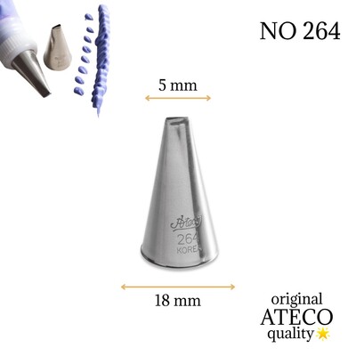 Piping tip nozzle no:264 mini straight petal (5 mm openning)