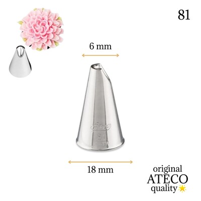 Krema sıkma duy ucu no: 81 (6 mm ağız çapı)