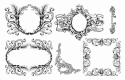 Mesh Stencil; Baroque Frames - 12
