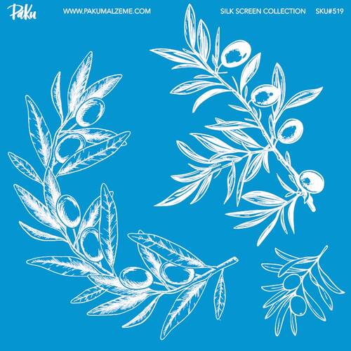 Mesh Stencil Ceramic Collection Olive Theme-2 (22*22 cm) - 1