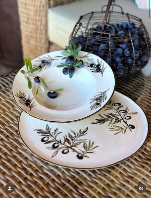 Mesh Stencil Ceramic Collection Olive Theme-2 (22*22 cm) (1)