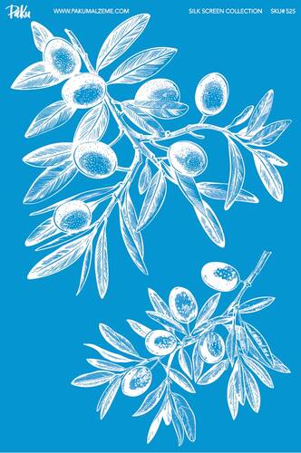 Mesh Stencil Ceramic Collection Olive Theme-3 (33*22 cm) - 1