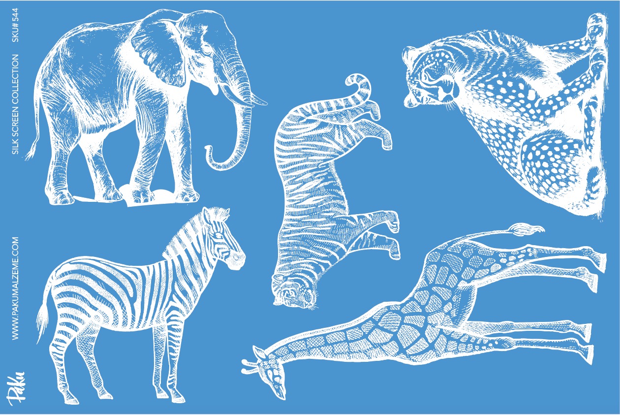 Mesh Stencil Ceramic Collection Safari Theme (33*22 cm) - 1