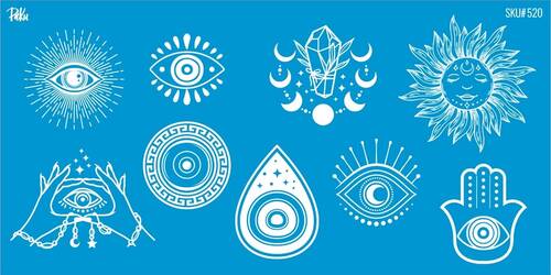Mesh Stencil Ceramic Cup Col. Boho Elements-2 (22*11 cm) - 1