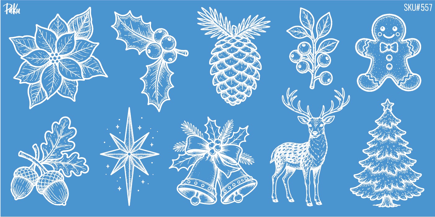 Mesh Stencil Ceramic Cup Col. Christmas Theme-2 (22*11 cm) - 1