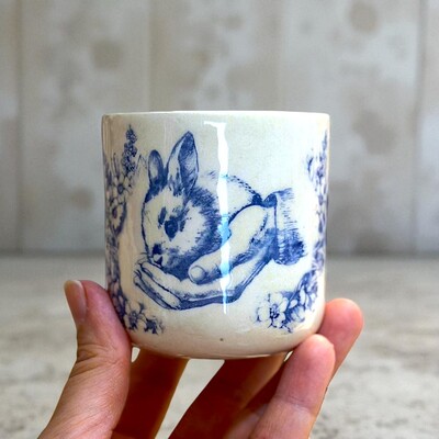 Mesh Stencil Ceramic Cup Col. Easter Collage - 5