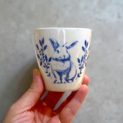 Mesh Stencil Ceramic Cup Col. Easter Collage - 6