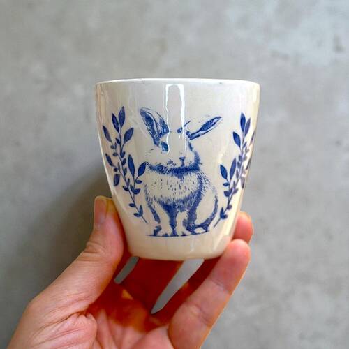Mesh Stencil Ceramic Cup Col. Easter Collage - 6