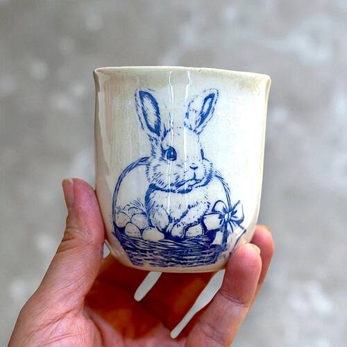 Mesh Stencil Ceramic Cup Col. Easter Collage - 4