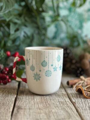 Mesh Stencil Ceramic Cup Col. Garland Ornaments; 30*10 cm - 2