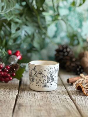 Mesh Stencil Ceramic Cup Col. Ginger Concept; 30*10 cm - 2