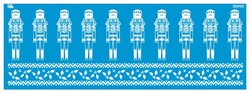 Mesh Stencil Ceramic Cup Col. Nutcracker; 30*10 cm - 1