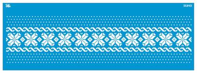Mesh Stencil Ceramic Cup Col. Snowflakes Knit; 30*10 cm - 1