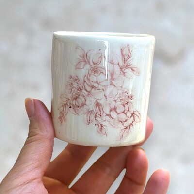 Mesh Stencil Ceramic Cup Col. Spring Florals-2 - 4