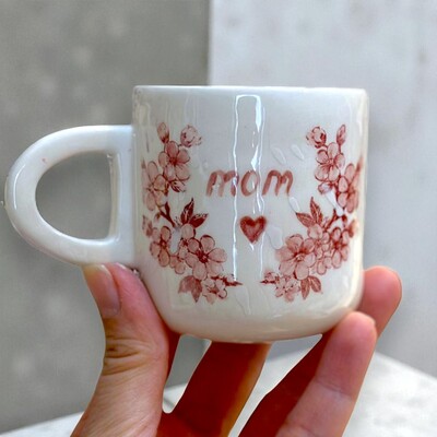 Mesh Stencil Ceramic Cup Col. Spring Florals-2 - 5
