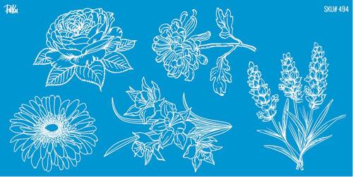 Mesh Stencil Ceramic Cup Col. Spring Florals-5 (22*11 cm) - 1