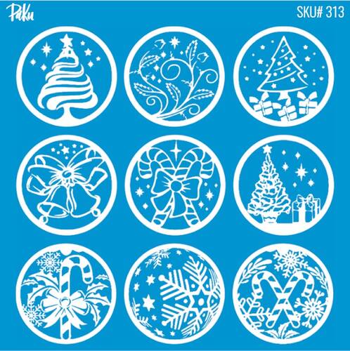 Mesh Stencil Cookie Clay Collection; Christmas Ornaments - 1