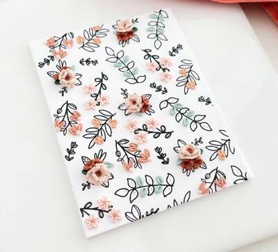 Mesh Stencil Cookie Clay Collection;  Flower Canvas - 2