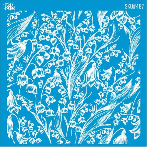 Mesh Stencil Cookie Clay Collection; Lily of the Valley; (11x11 cm) - 1