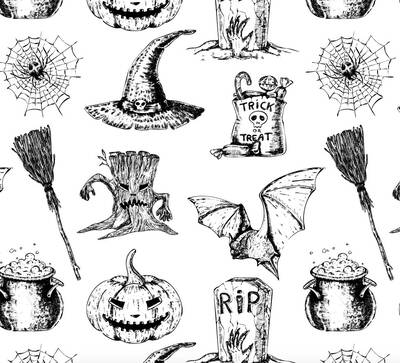 Mesh Stencil Crystal Collection; Halloween Background (36*18 cm) - 2