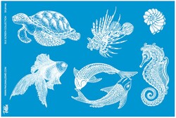 Mesh Stencil Crystal Collection; Sea Animal Set; (33*22 cm) - 1