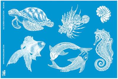 Mesh Stencil Crystal Collection; Sea Animal Set; (33*22 cm) - 1