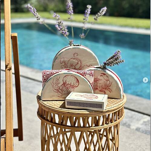 Mesh Stencil Crystal Collection; Sea Food Set; (33*22 cm) - 5