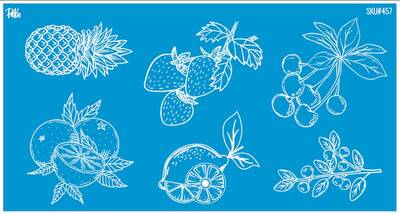 Mesh Stencil Crystal Collection; Summer Fruits-1 ( 22*12 cm) - 1